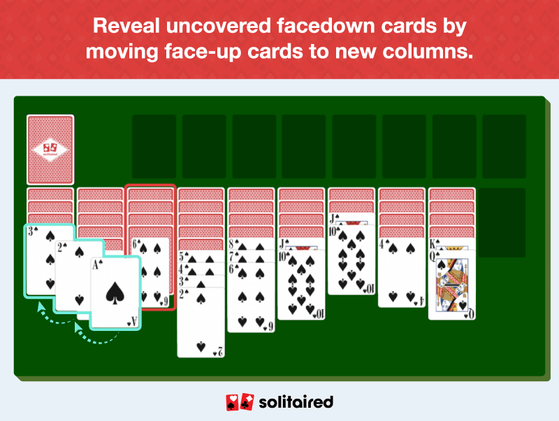 reveal uncovered facedown cards
