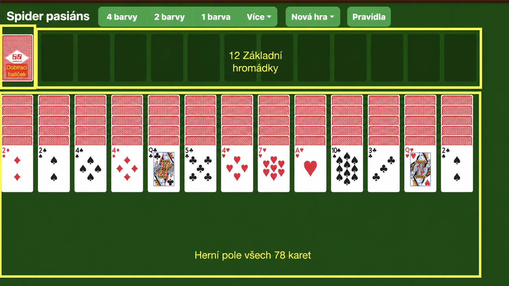 Jak připravit Big Spider pasiáns
