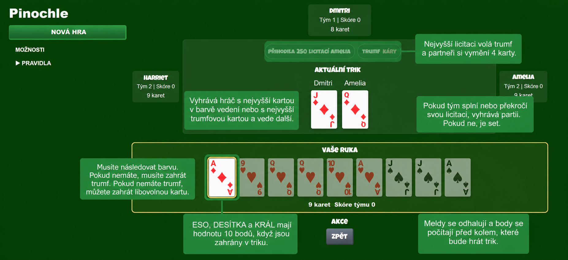 Pravidla karetní hry Pinochle