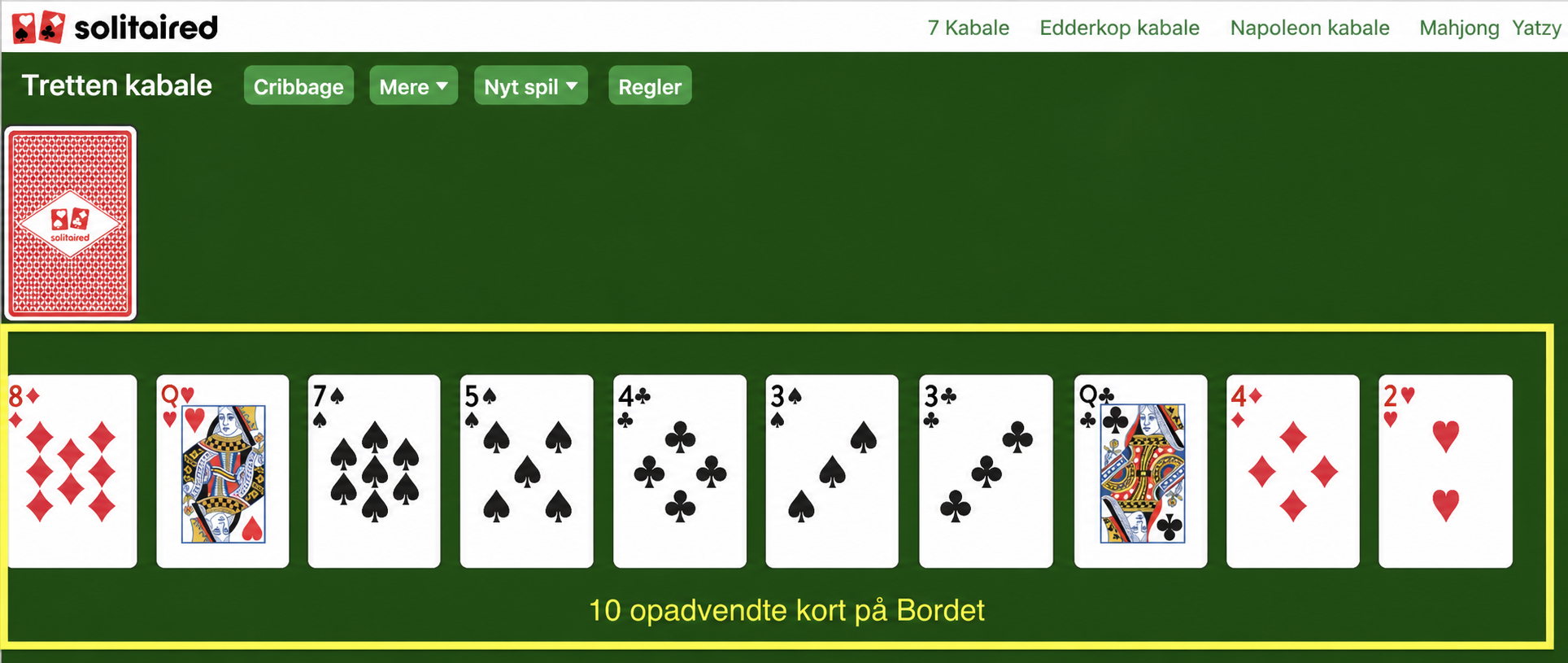 Sådan sætter du Thirteens kabale op
