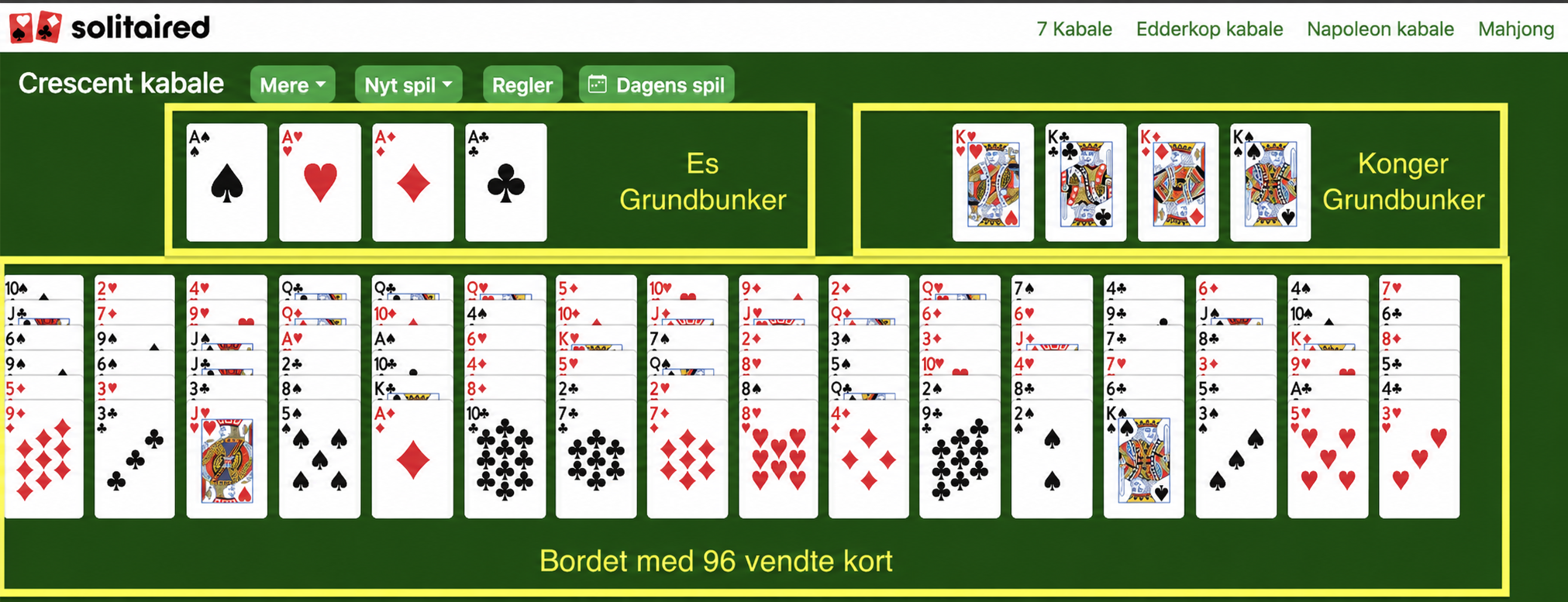 Crescent-solitaire-setup