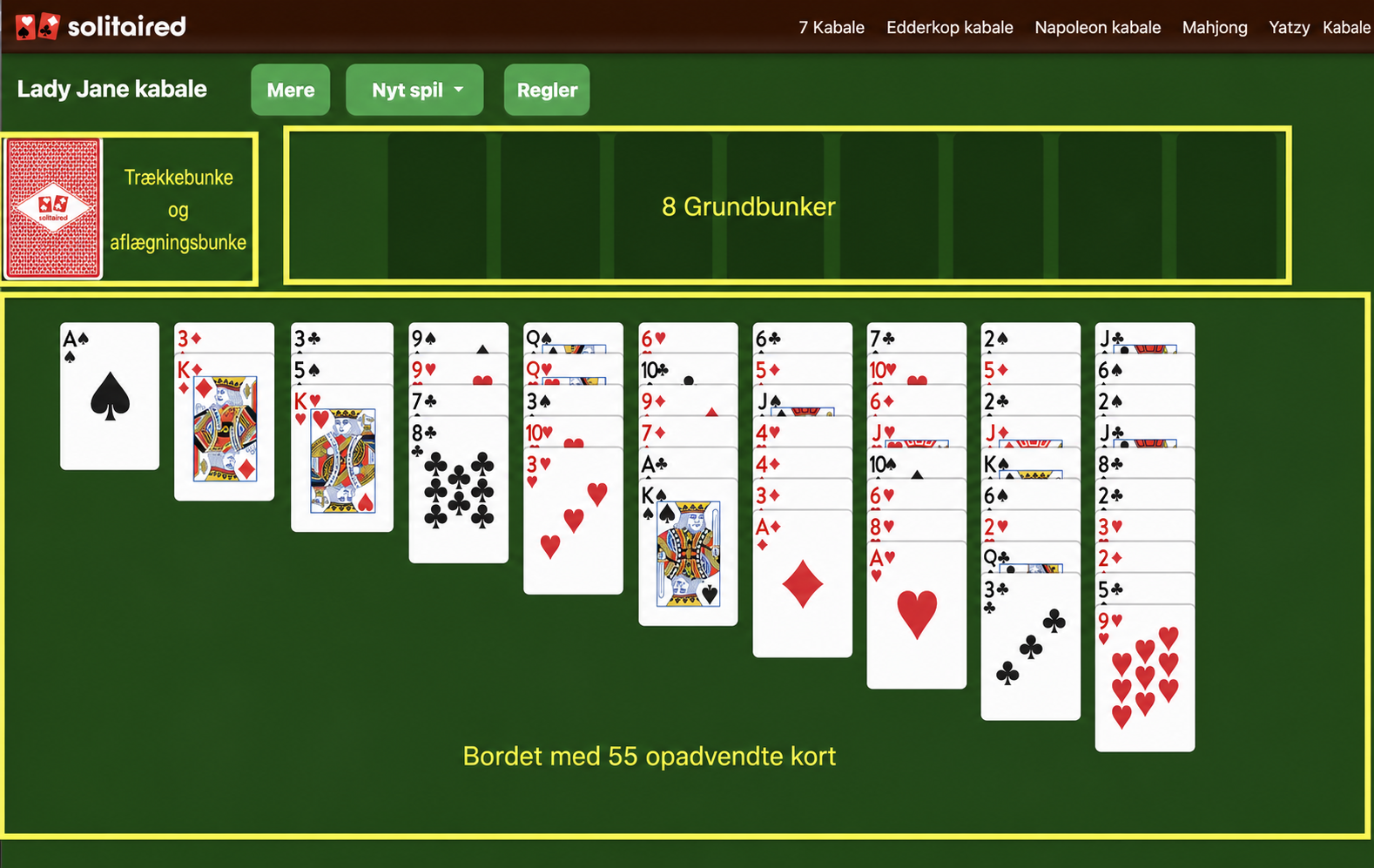 How to set up a game of Seahaven Tower