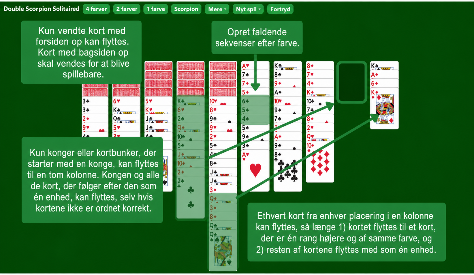 Double Scorpion Solitaire Rules
