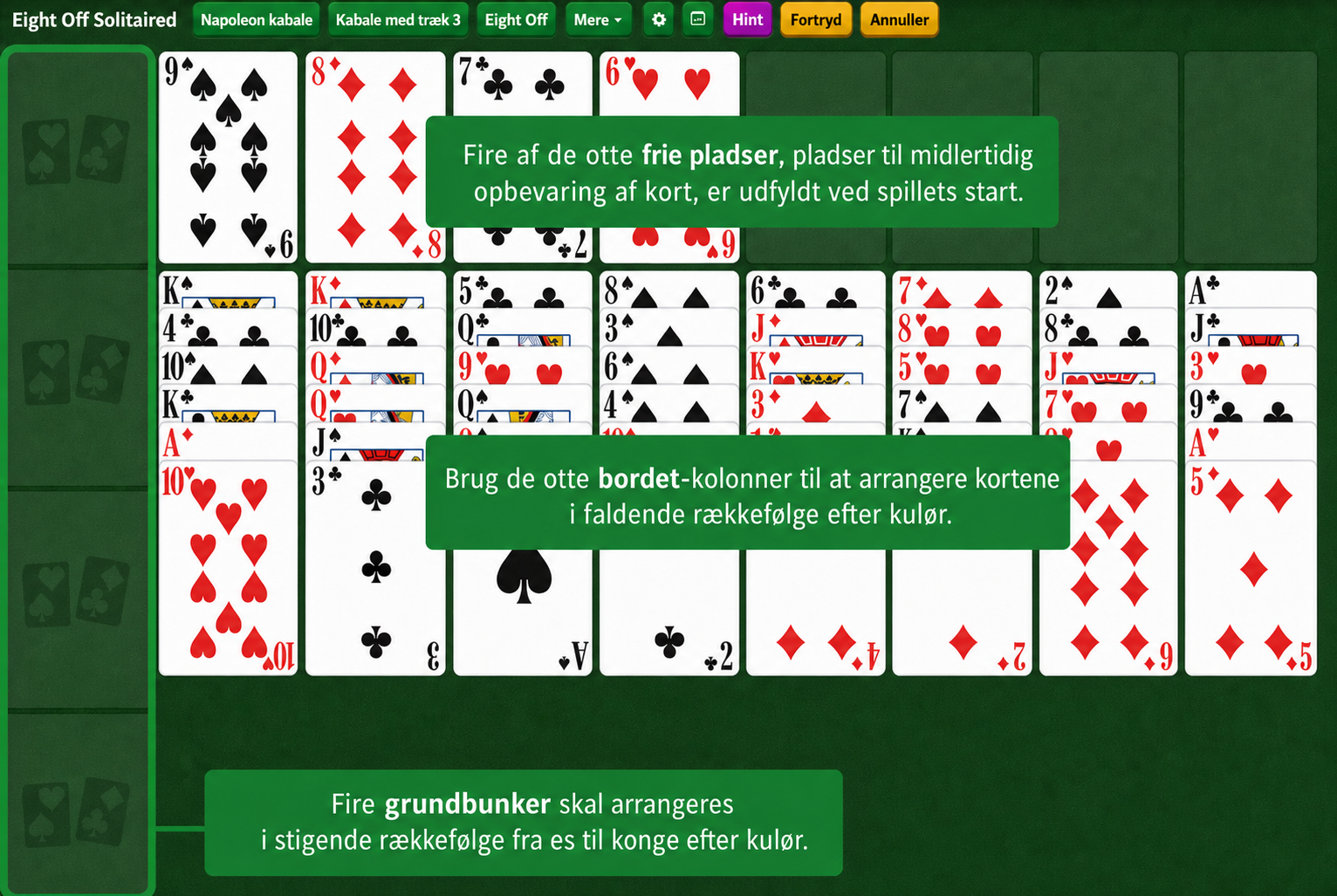 Eight Off kabale opsætning