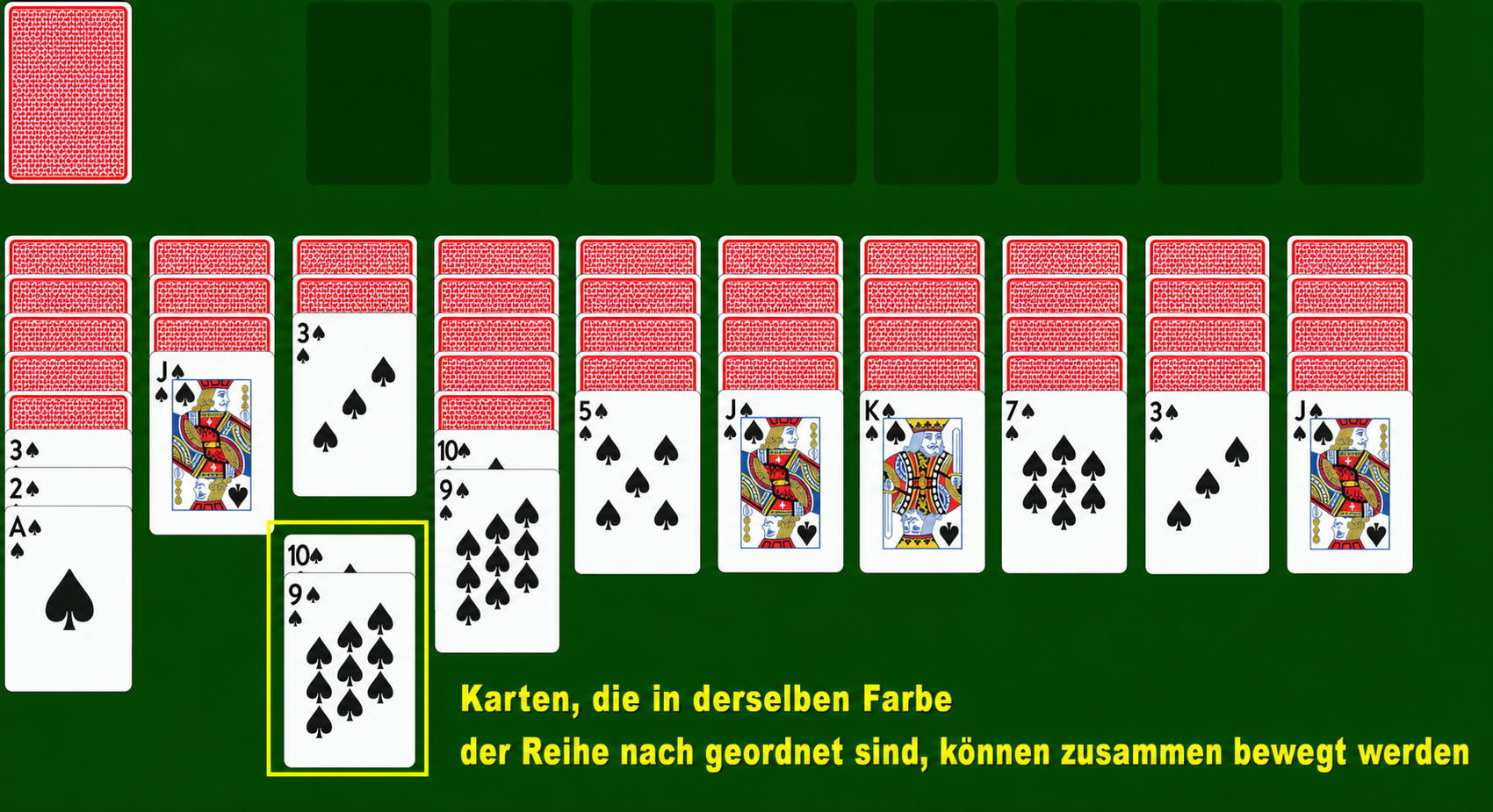 Karten als Gruppe verschieben