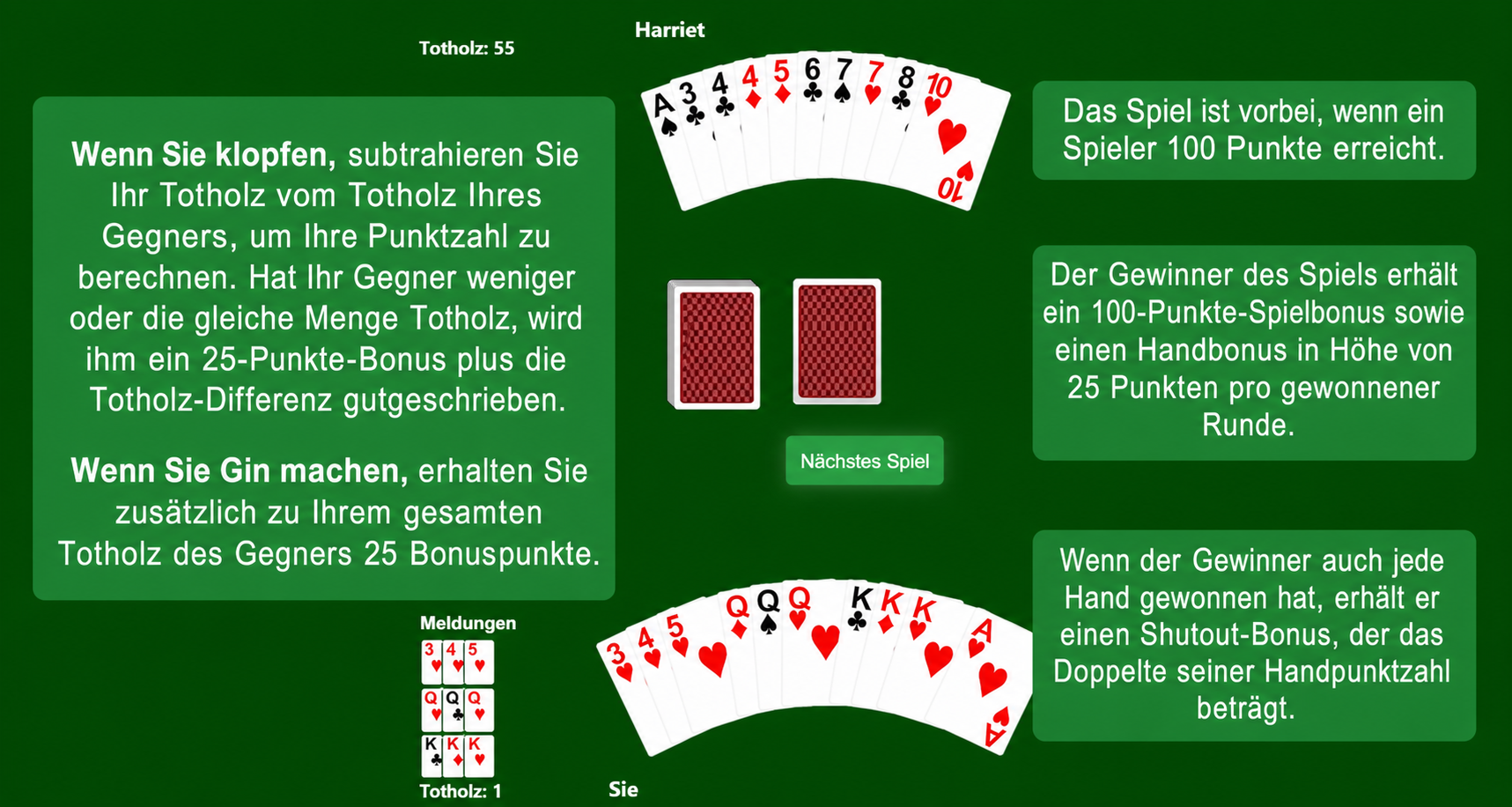 Gin Rummy scoring