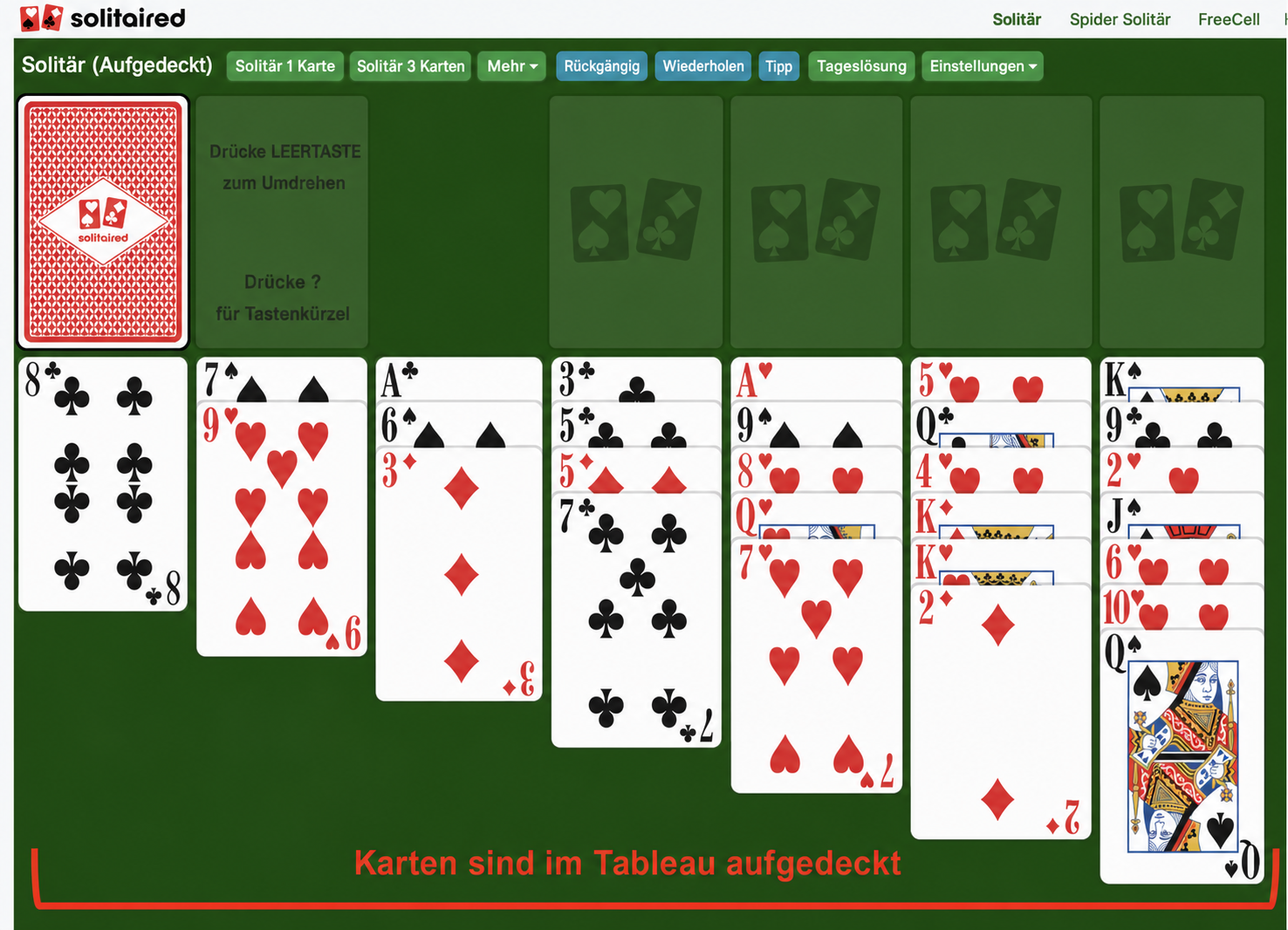 Triple Klondike Face up