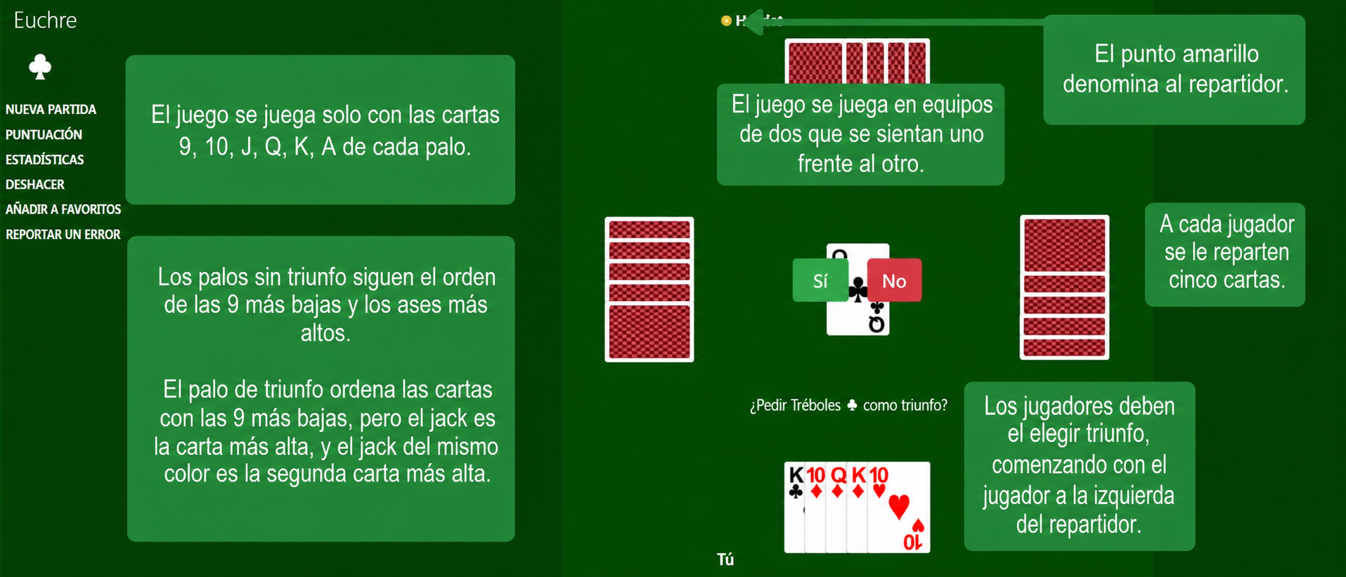 Configuración de Euchre