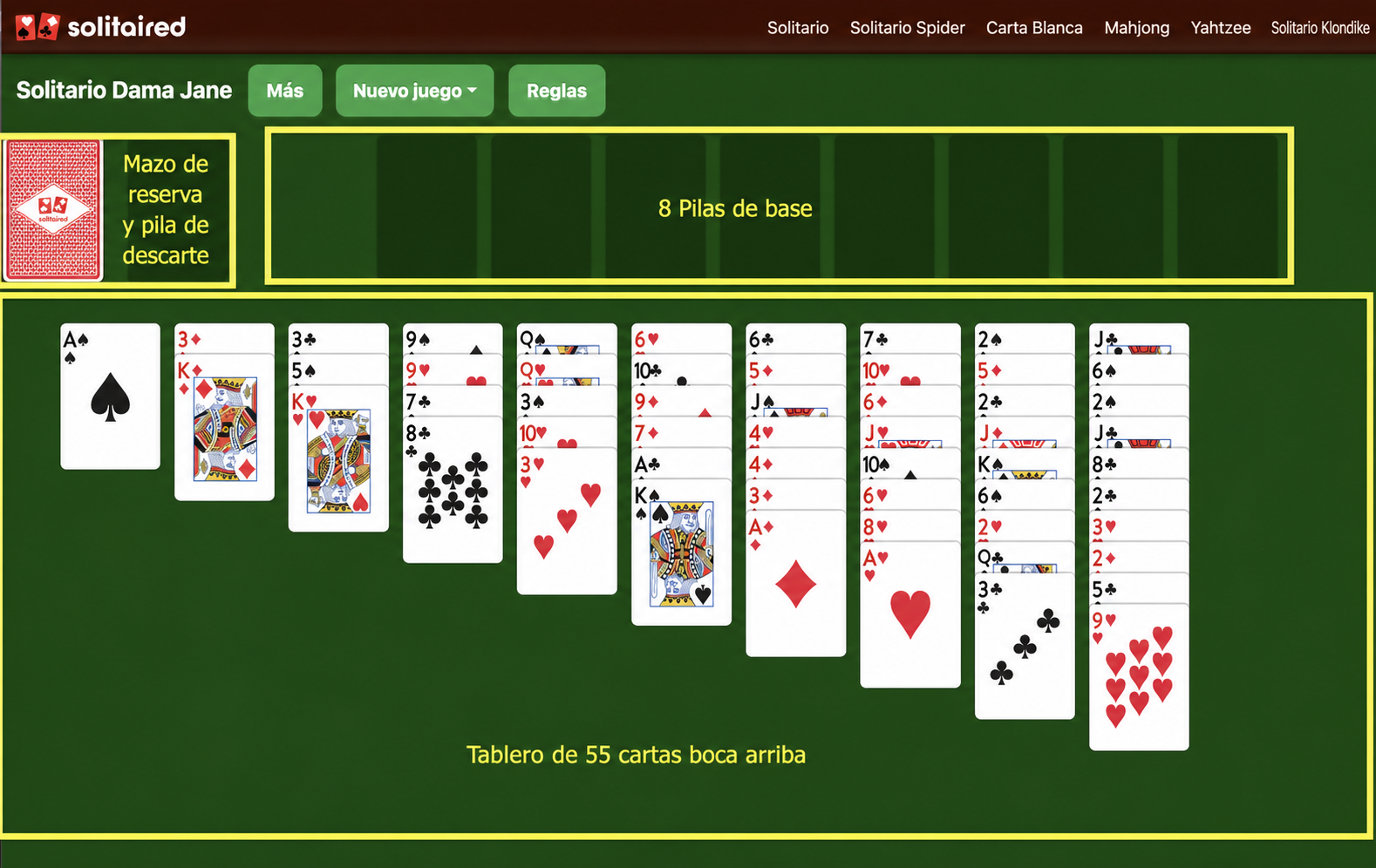 How to set up a game of Seahaven Tower
