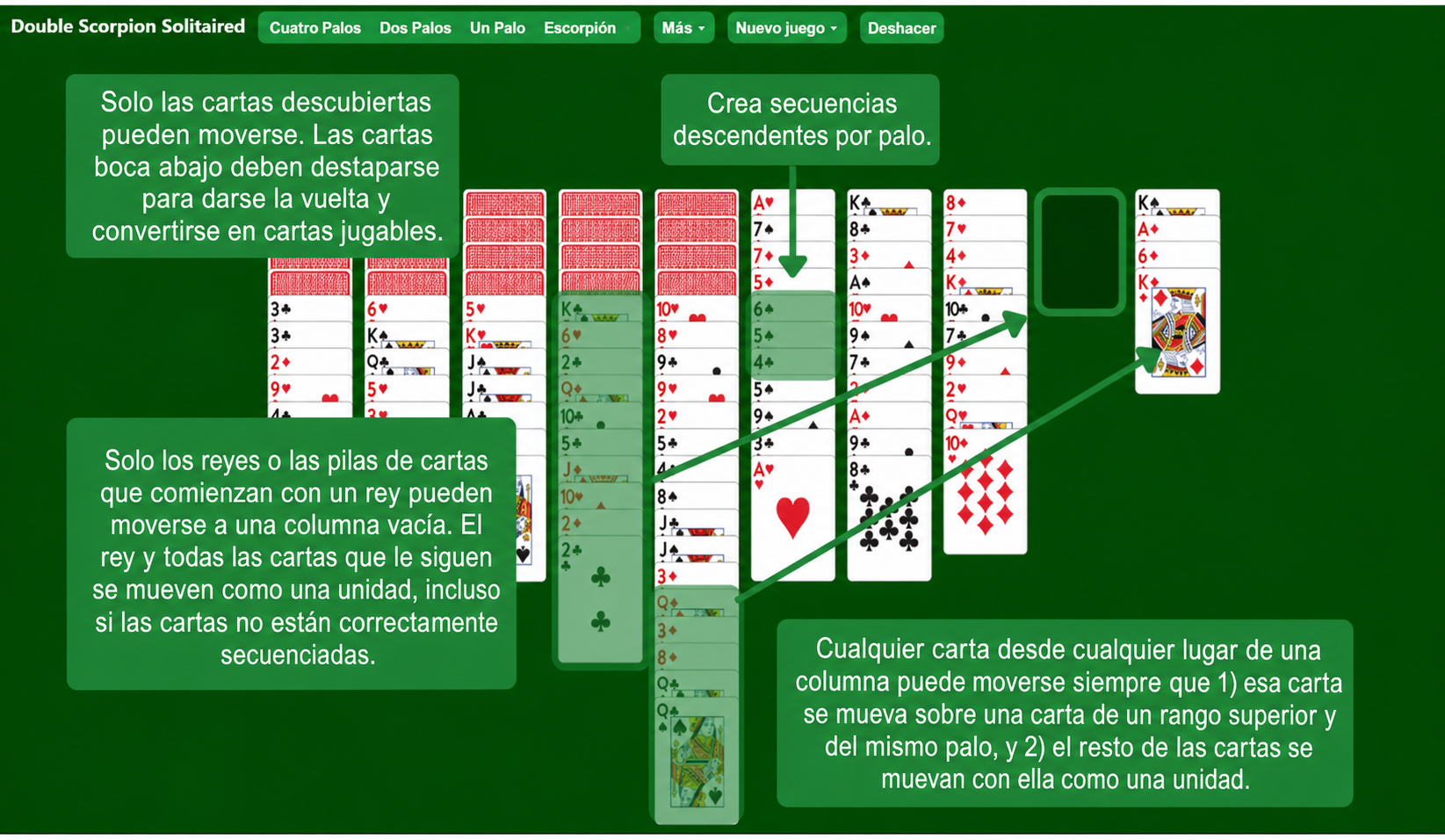 Double Scorpion Solitaire Rules