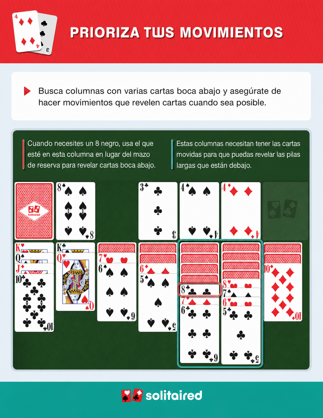 Apuntar a cartas boca abajo