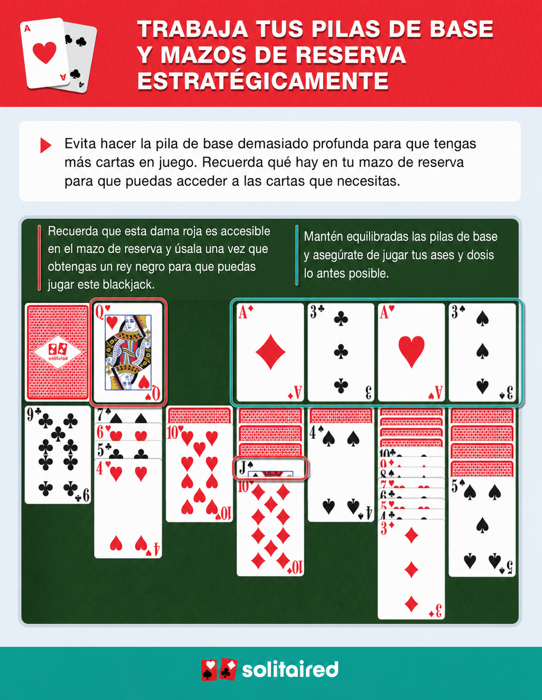 Mantener las Pilas de base equilibradas 