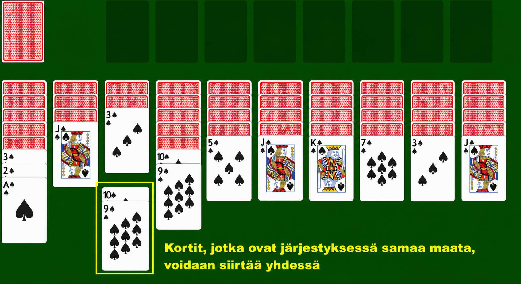 Moving cards in a bunch