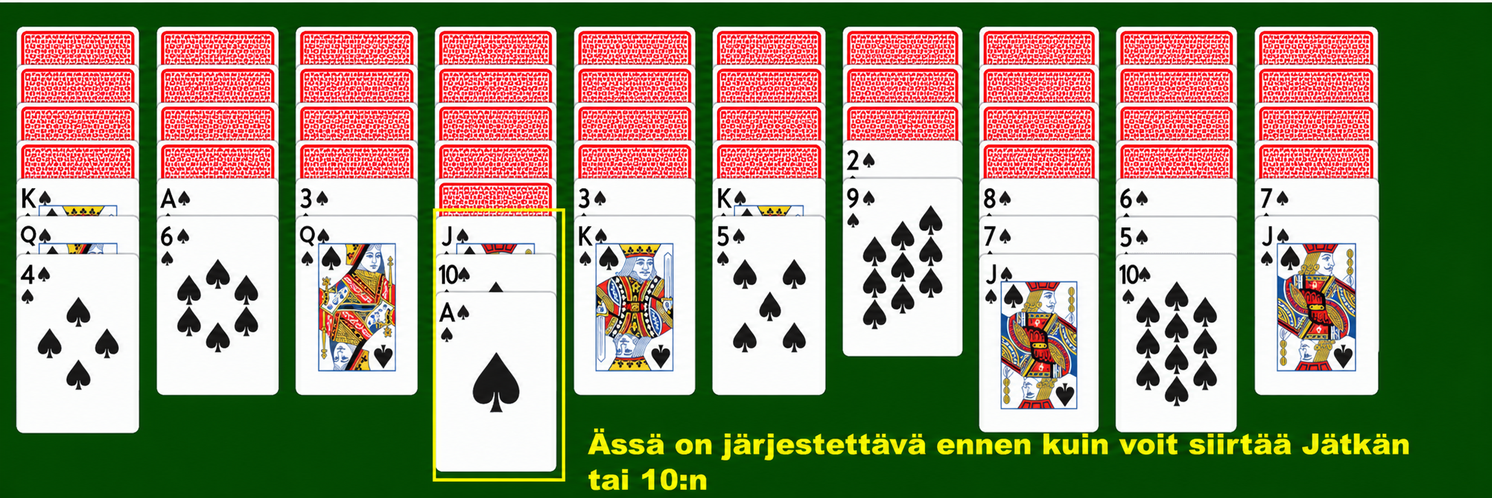 Moving cards in a bunch