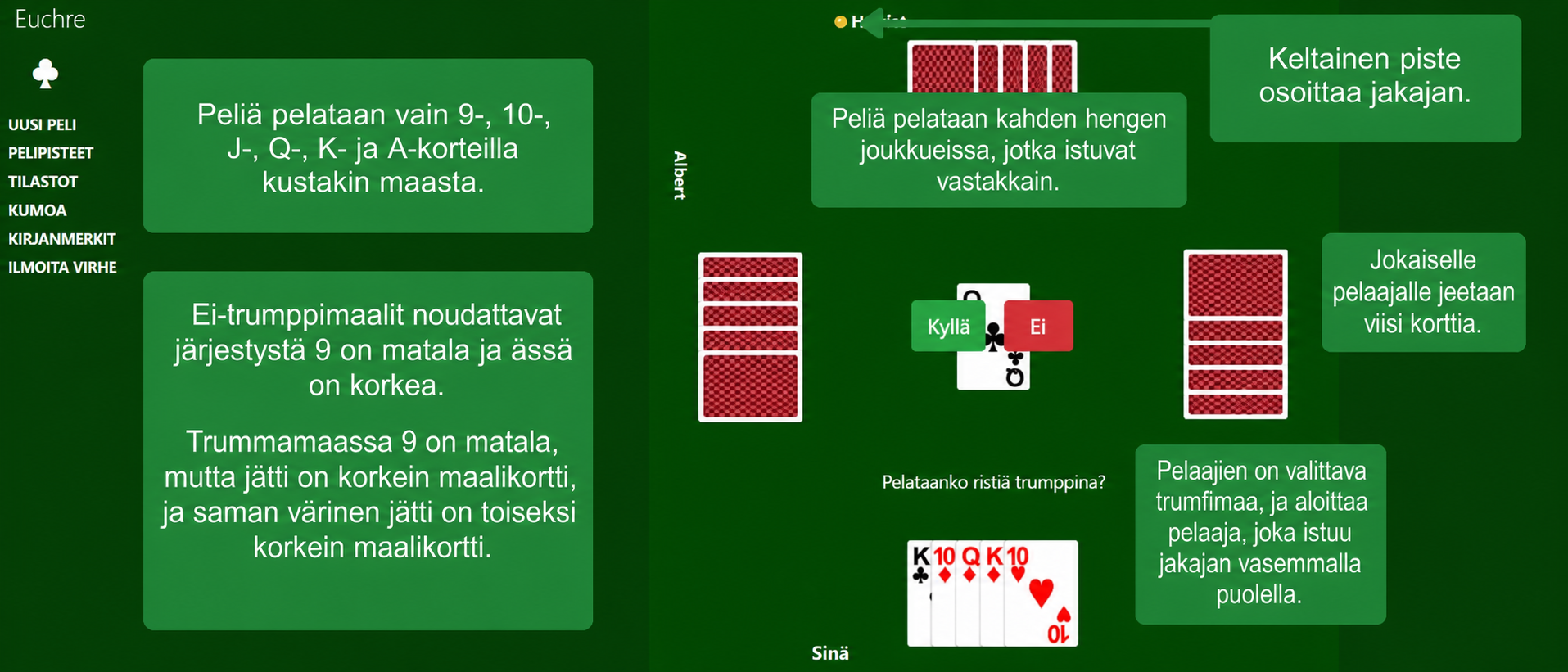 Euchre setup