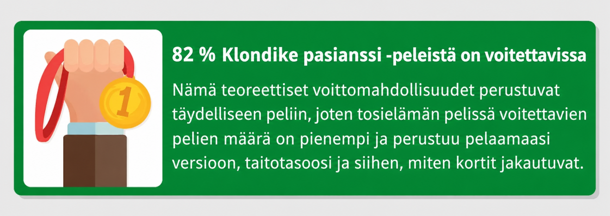 Faktalaatikko siitä, ovatko kaikki pasianssipelit voitettavissa