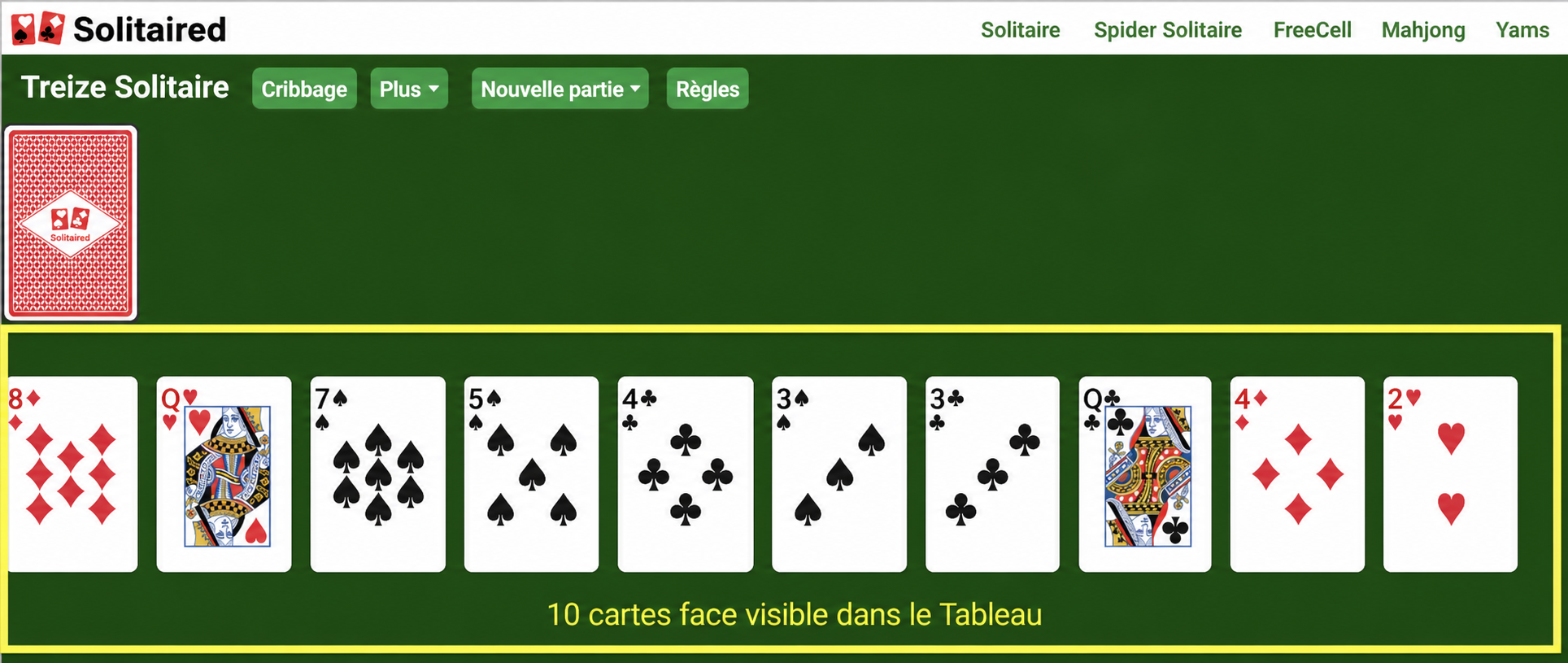 Comment mettre en place thirteens solitaire
