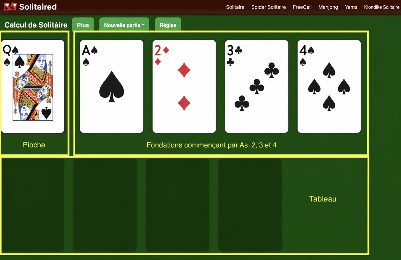 Mise en place de Calculation Solitaire