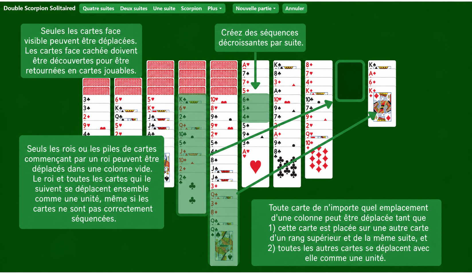 Double Scorpion Solitaire Rules