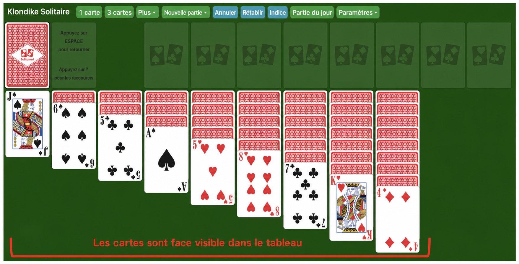 Triple Klondike Face visible