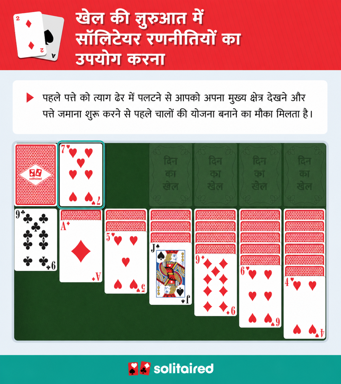 त्याग ढेर के पहले पत्ते को पलटना