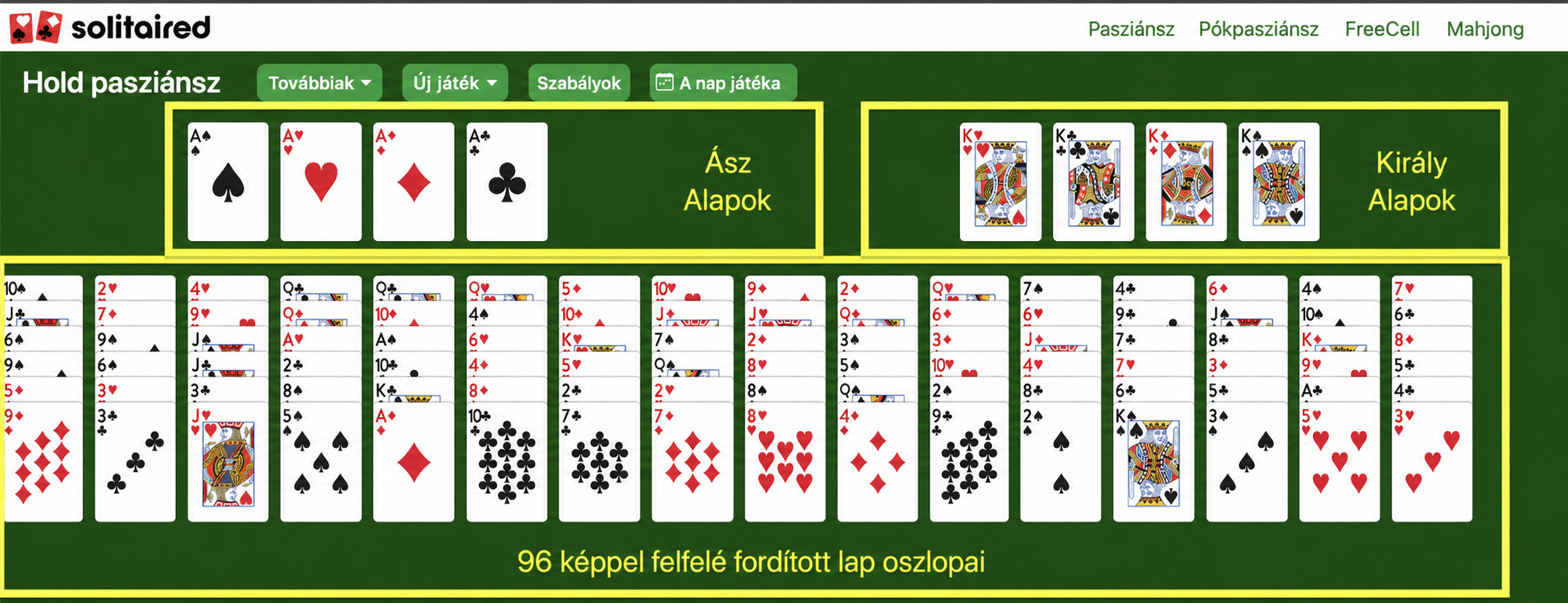 Crescent-solitaire-setup