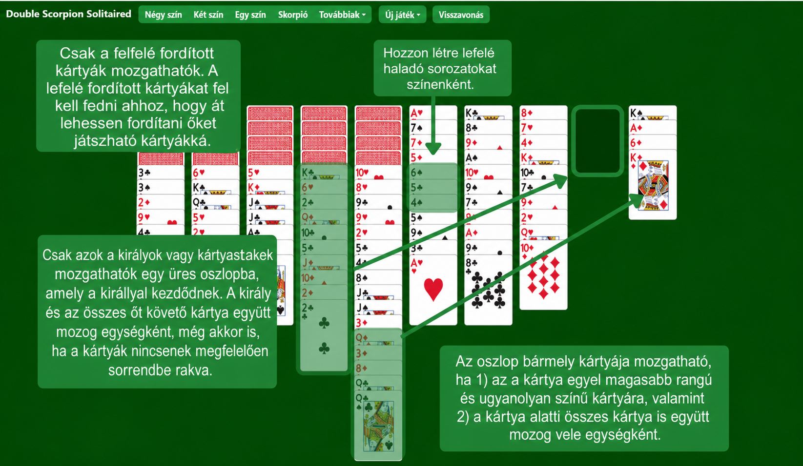 Double Scorpion Solitaire Rules