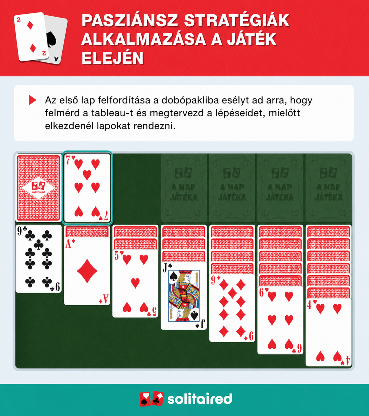 Az első dobópakli lap felfordítása