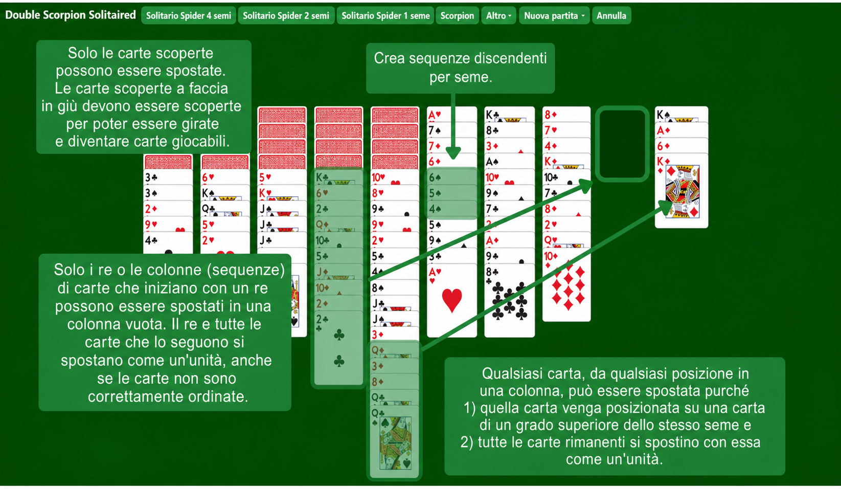 Double Scorpion Solitaire Rules