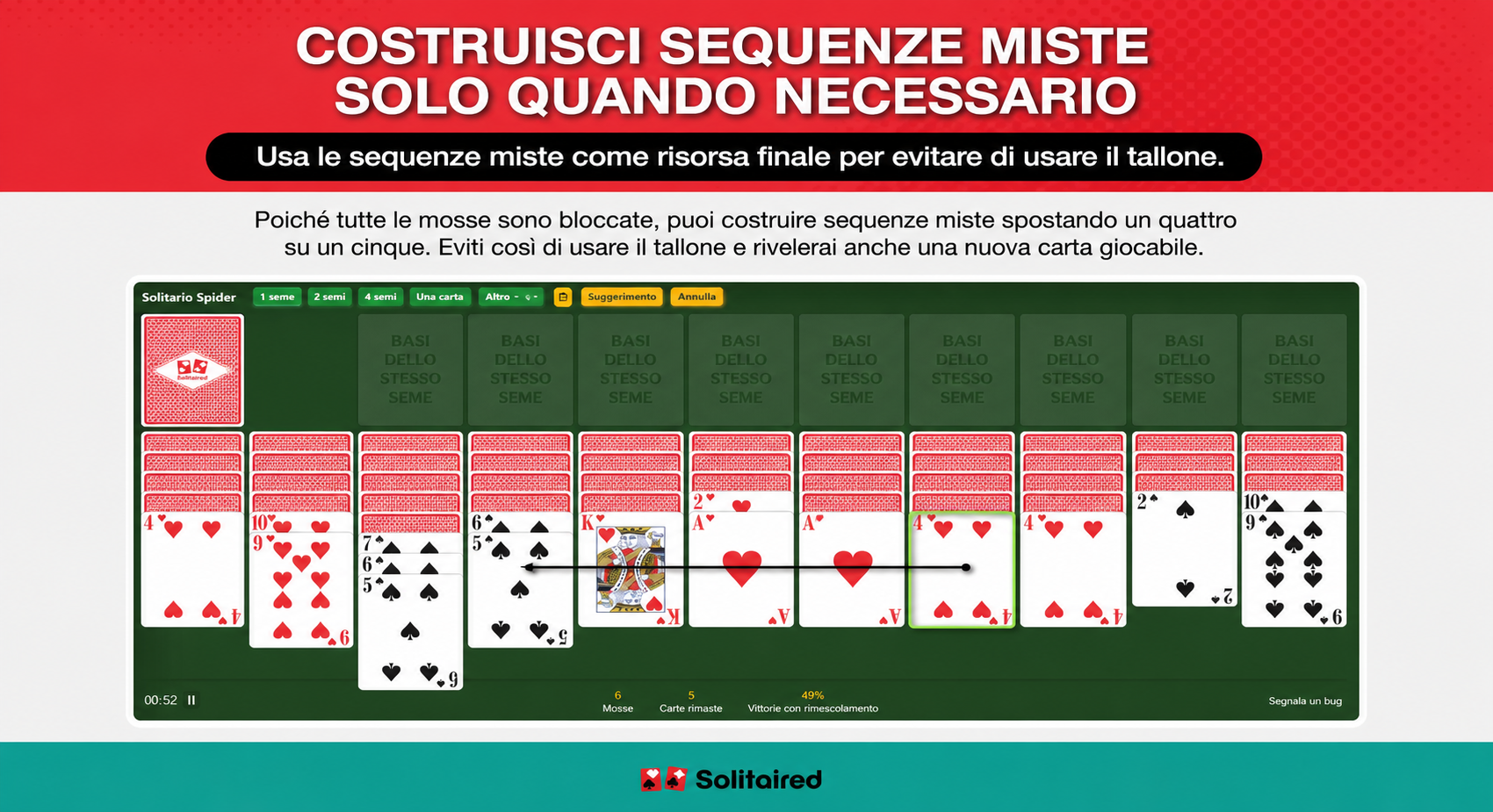 Costruisci sequenze con semi misti solo quando necessario
