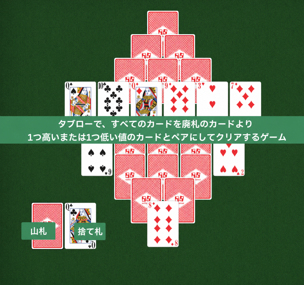ダイヤモンド・ソリティアのセットアップ