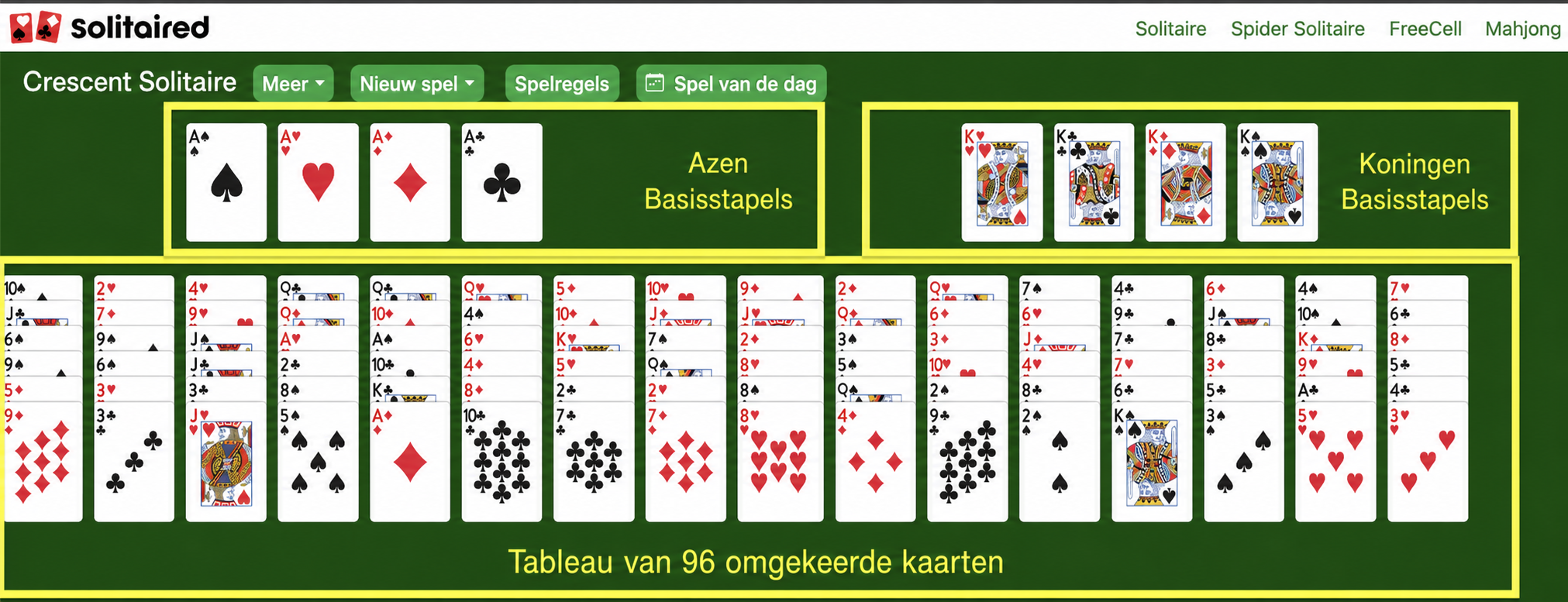 Crescent-solitaire-setup