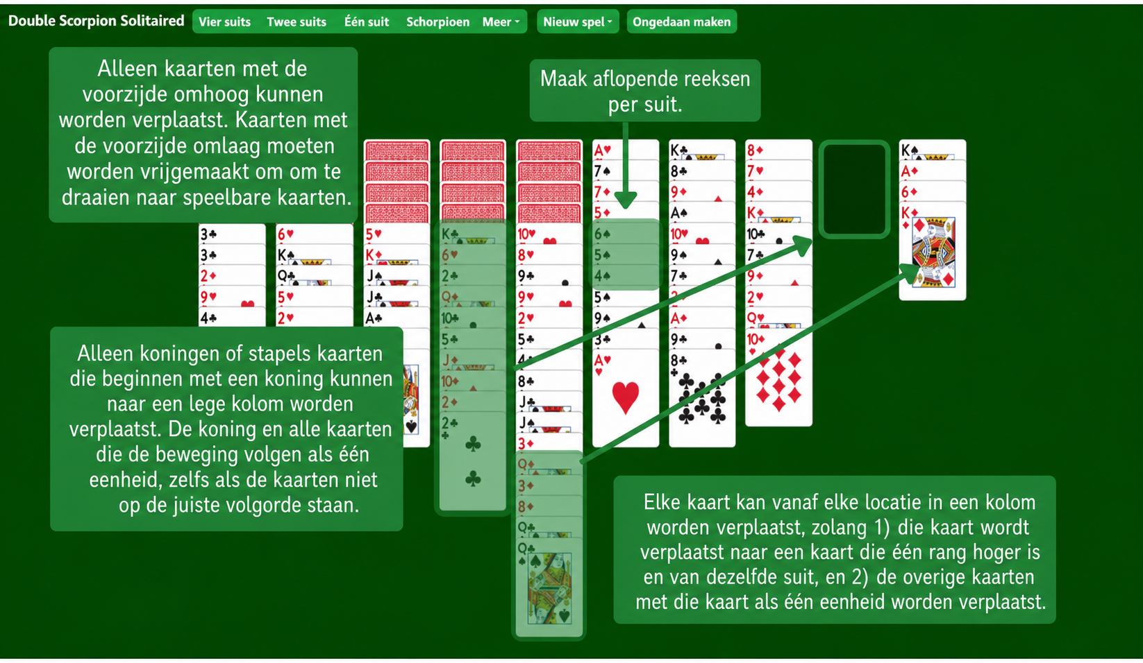 Double Scorpion Solitaire Rules