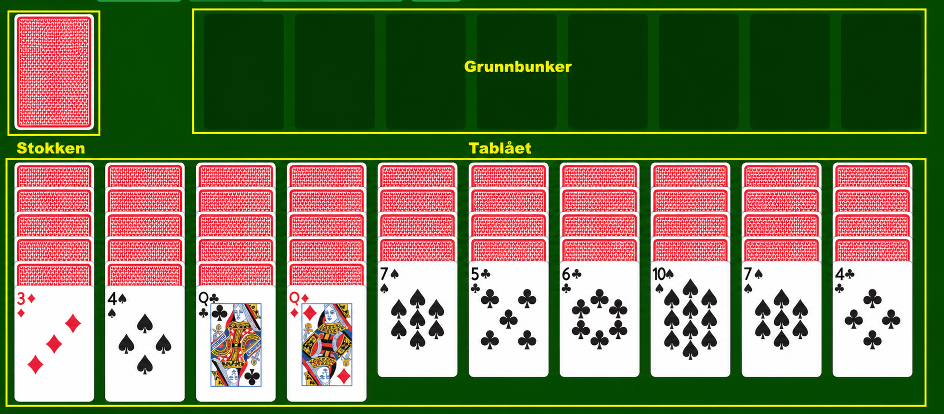 Spider Solitaire terms