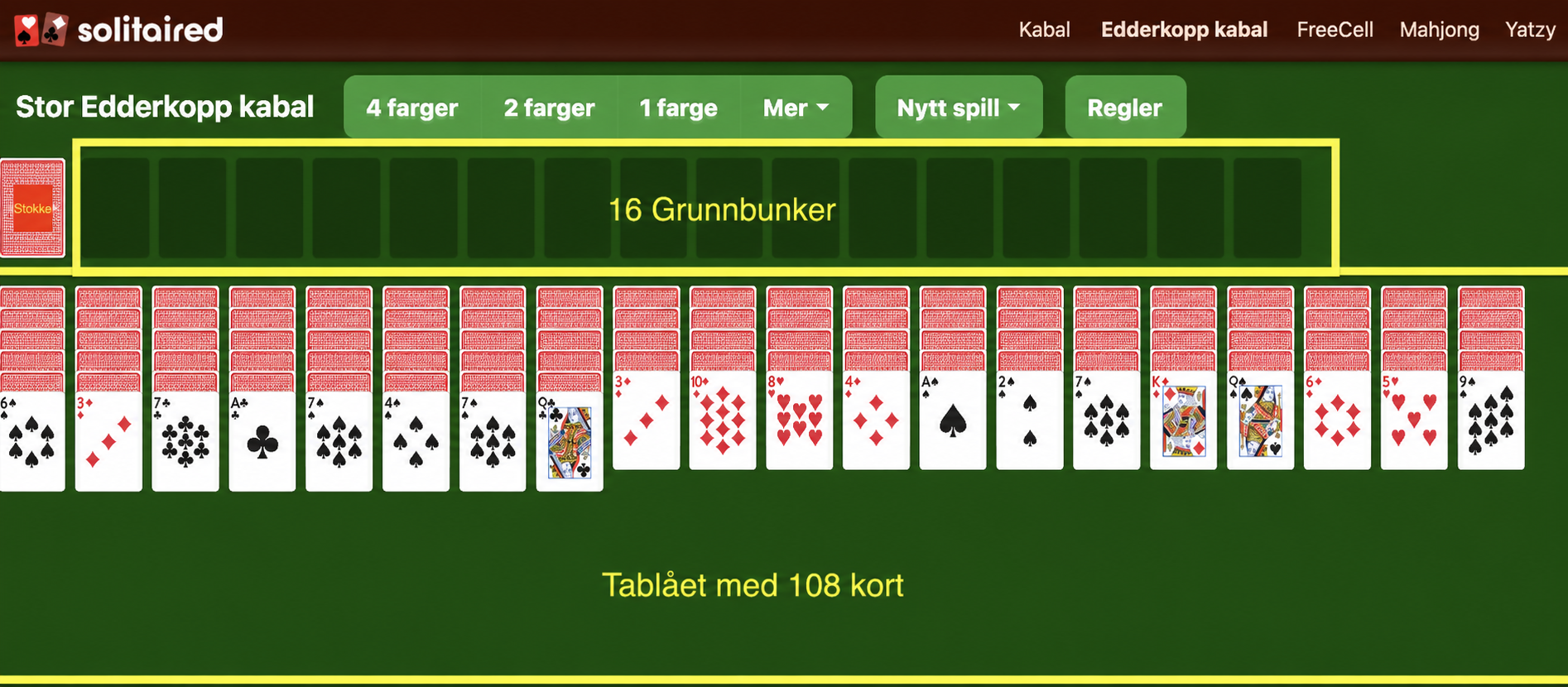 Slik setter du opp Huge Edderkopp kabal