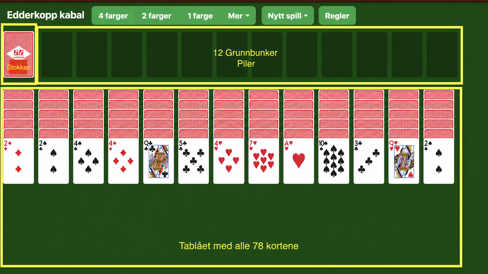 Slik setter du opp Big Edderkopp kabal