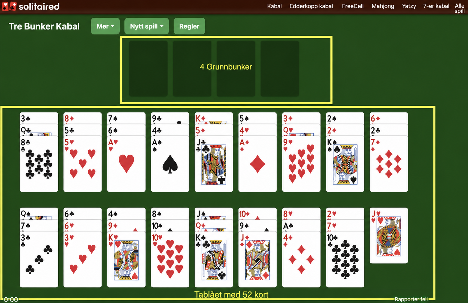 Slik setter du opp et spill med Three Shuffles and a Draw