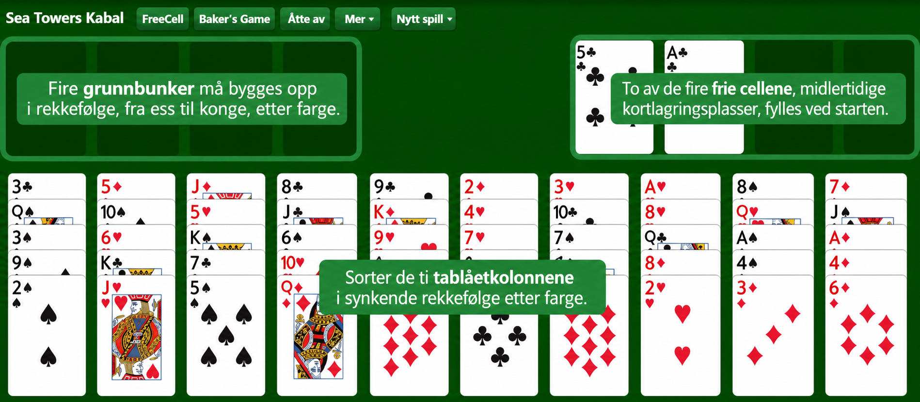 Oppsett for Seahaven Towers-kabal