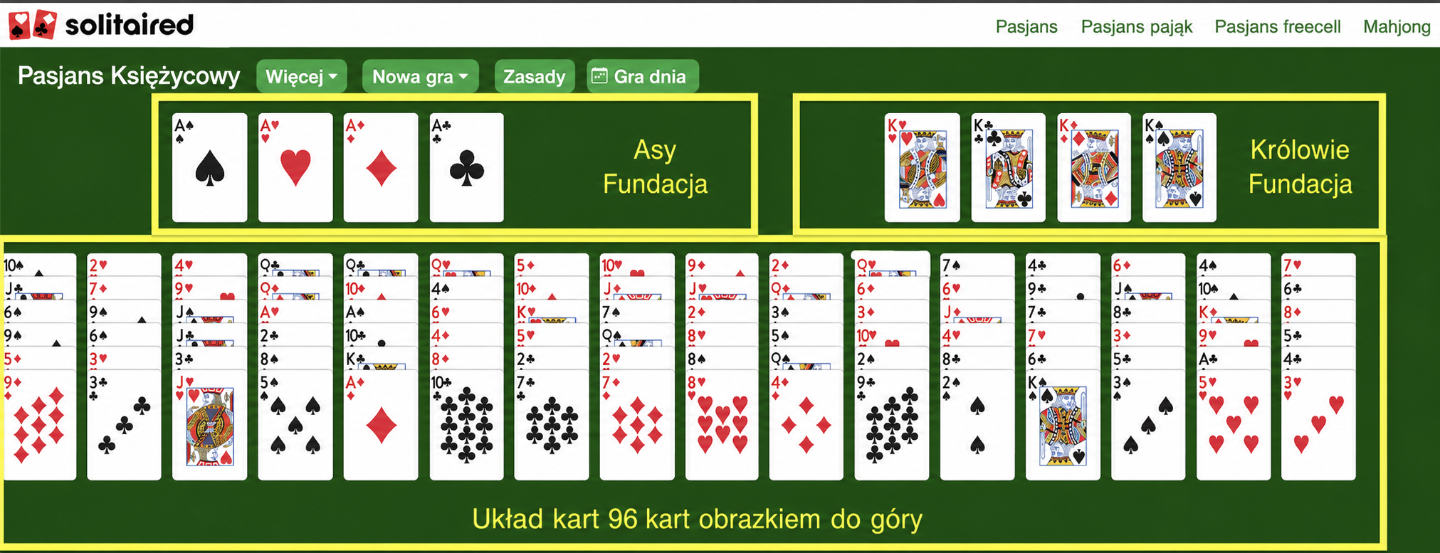 Crescent-solitaire-setup