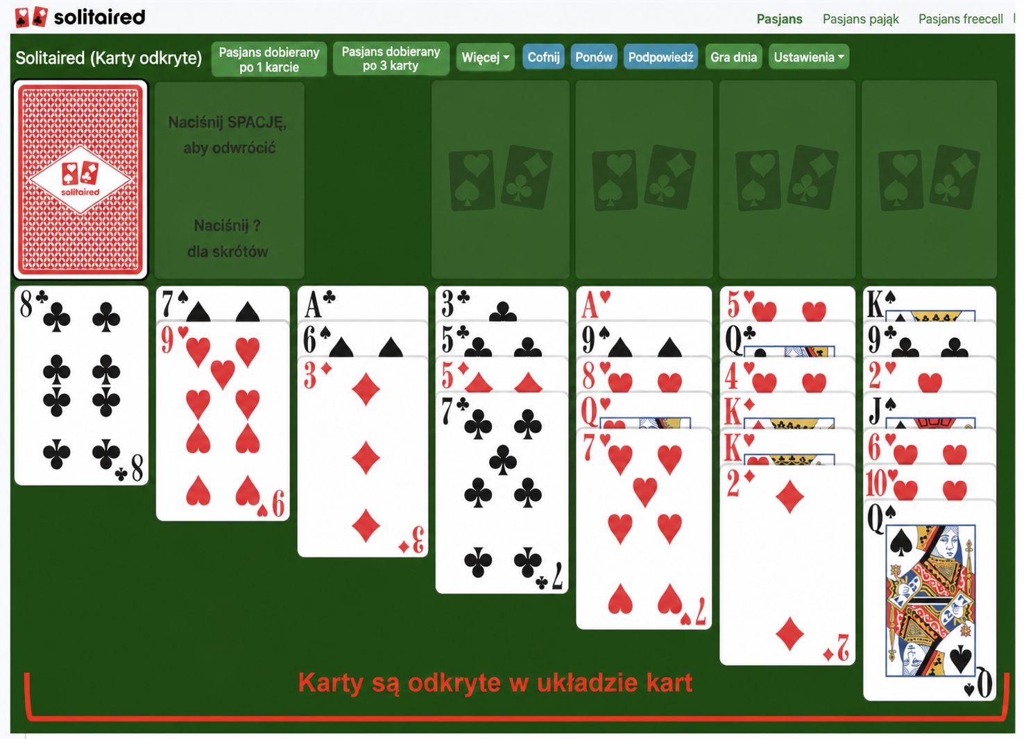 Triple Klondike Face up