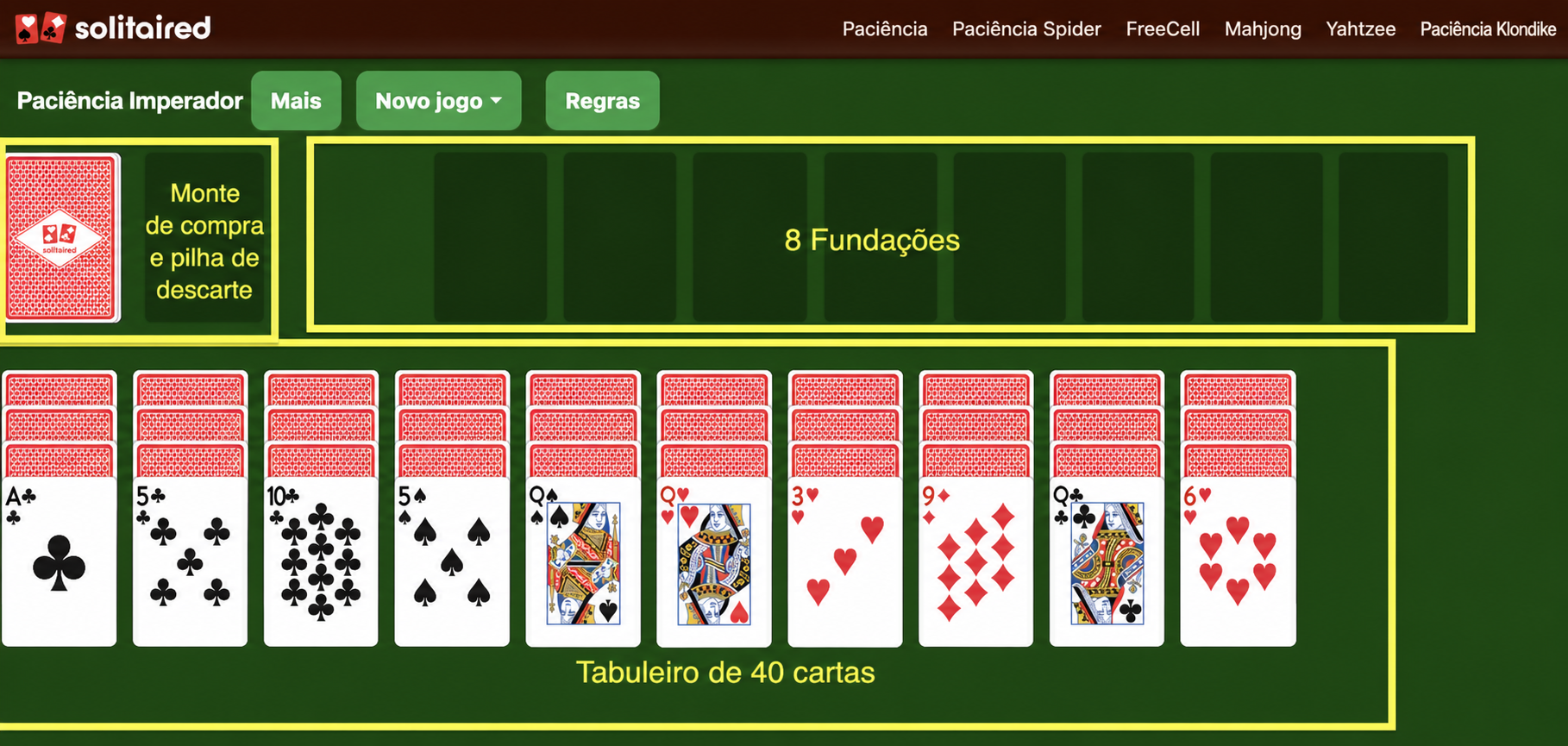Preparação da Paciência Emperor