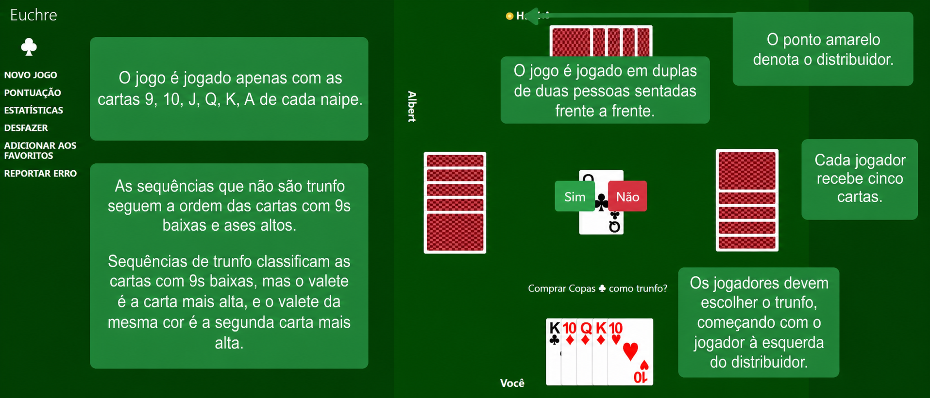Preparação do Euchre