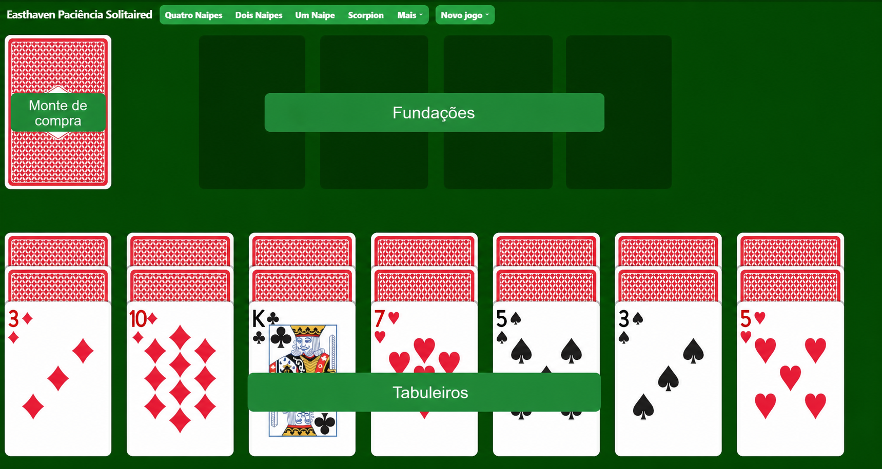 Configuração da Paciência Easthaven