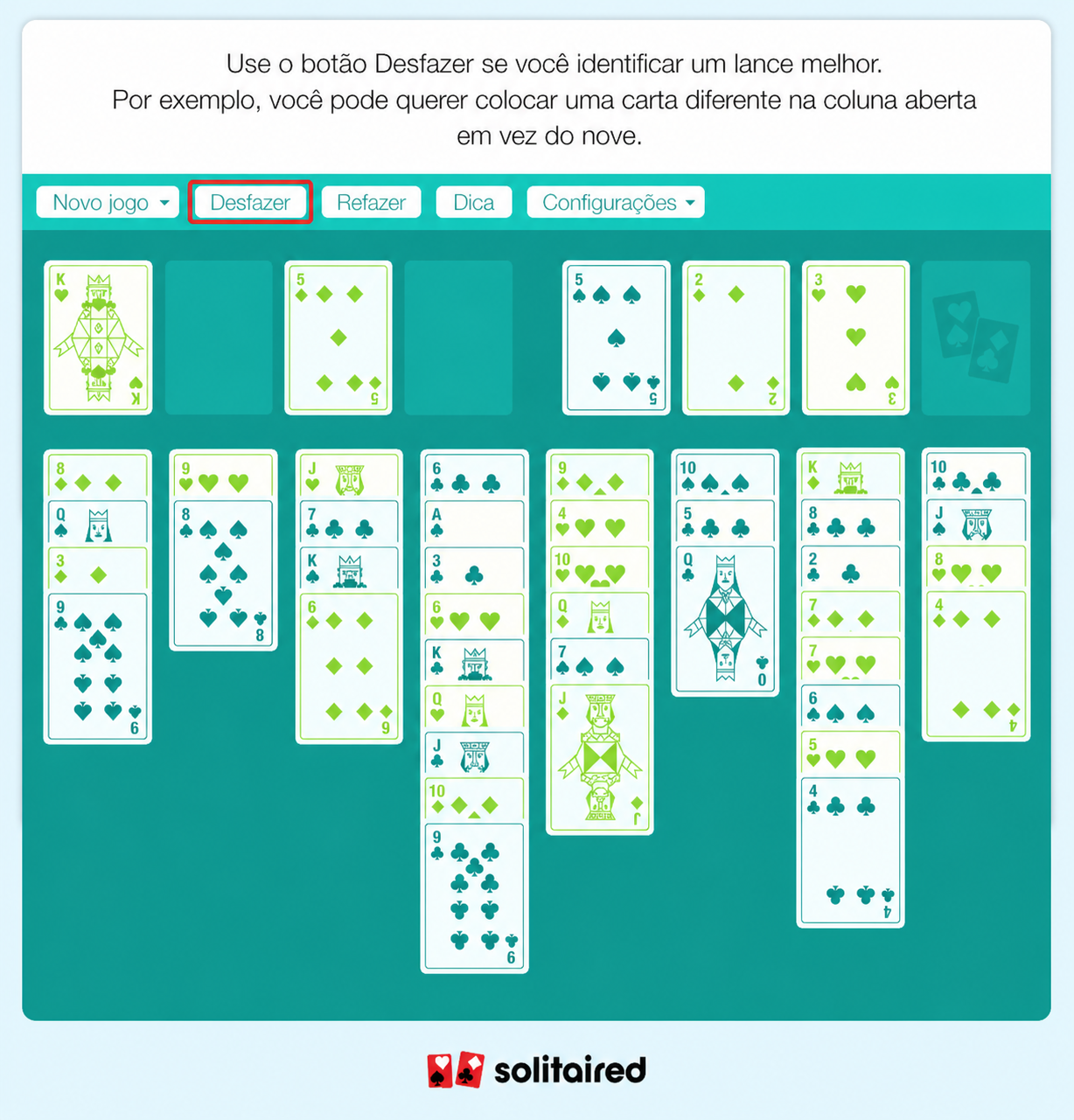 use undo button