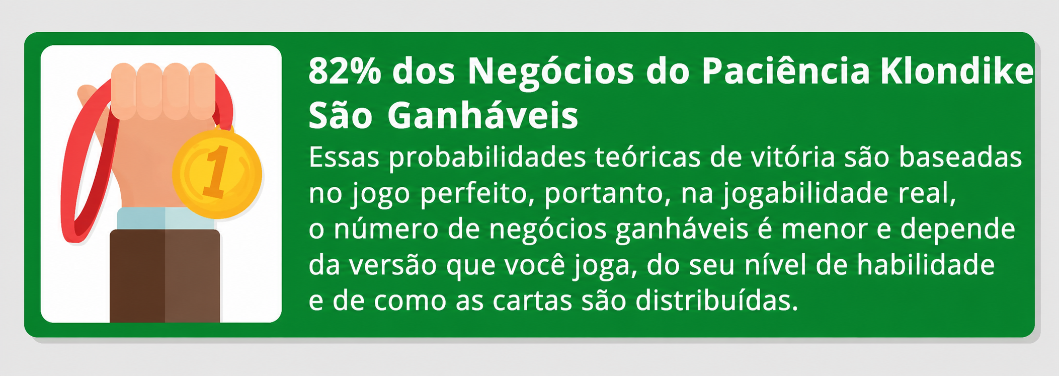Um quadro de fatos sobre se todo jogo de paciência dá para ganhar