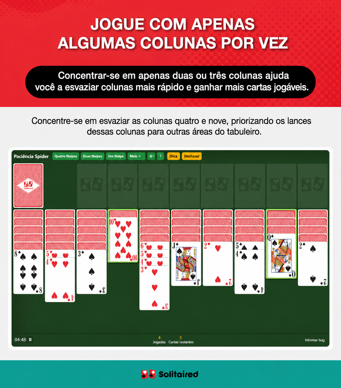 Play form only a few columns at once