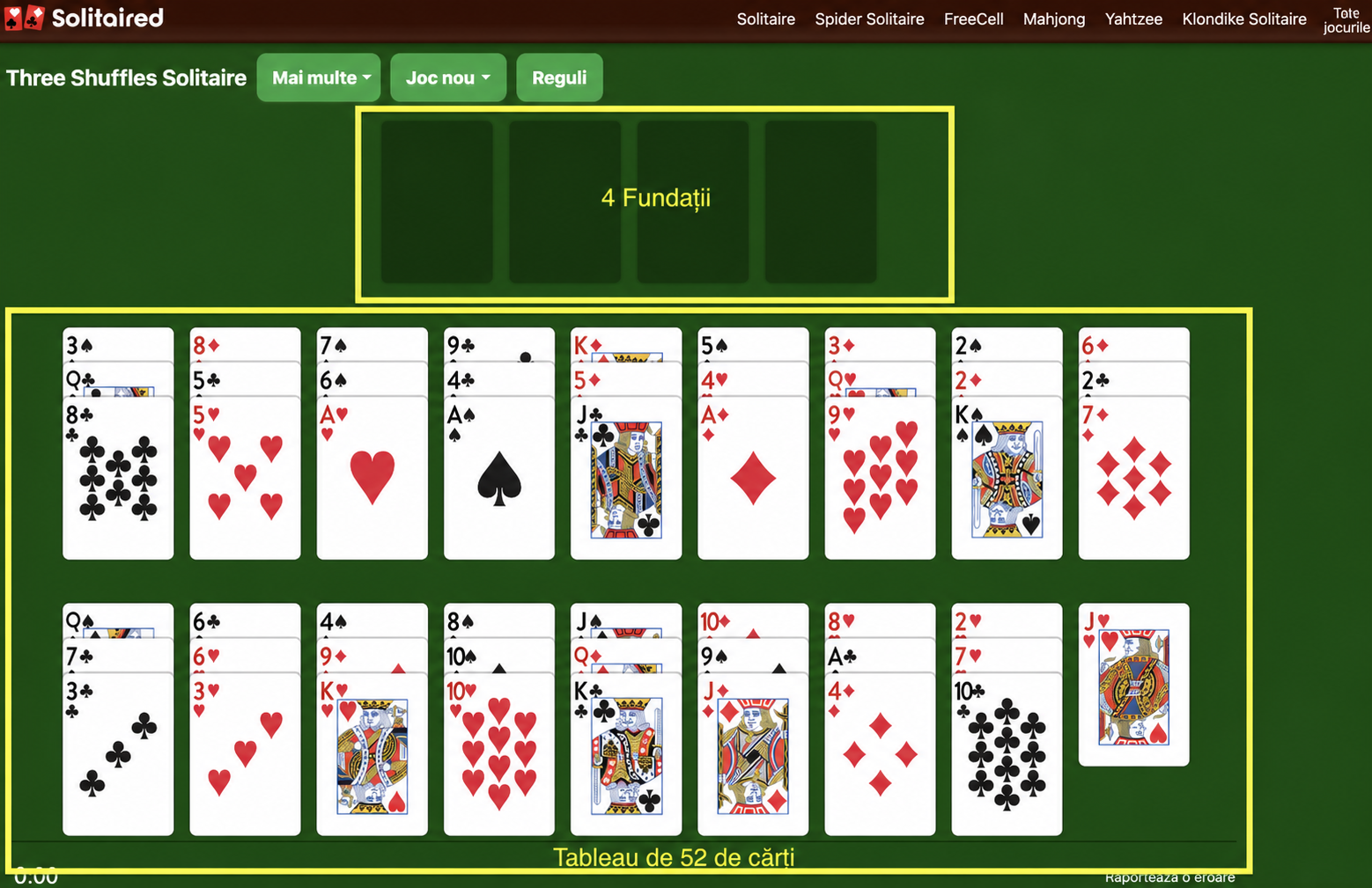 Cum să configurezi un joc de Three Shuffles and a Draw