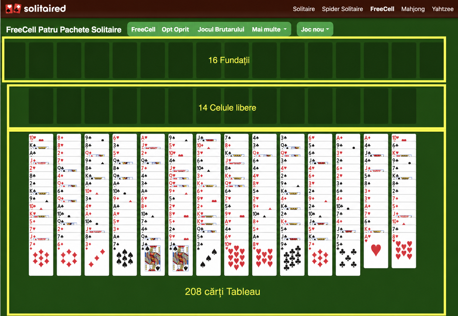 Cum să configurezi un joc de Four Deck FreeCell