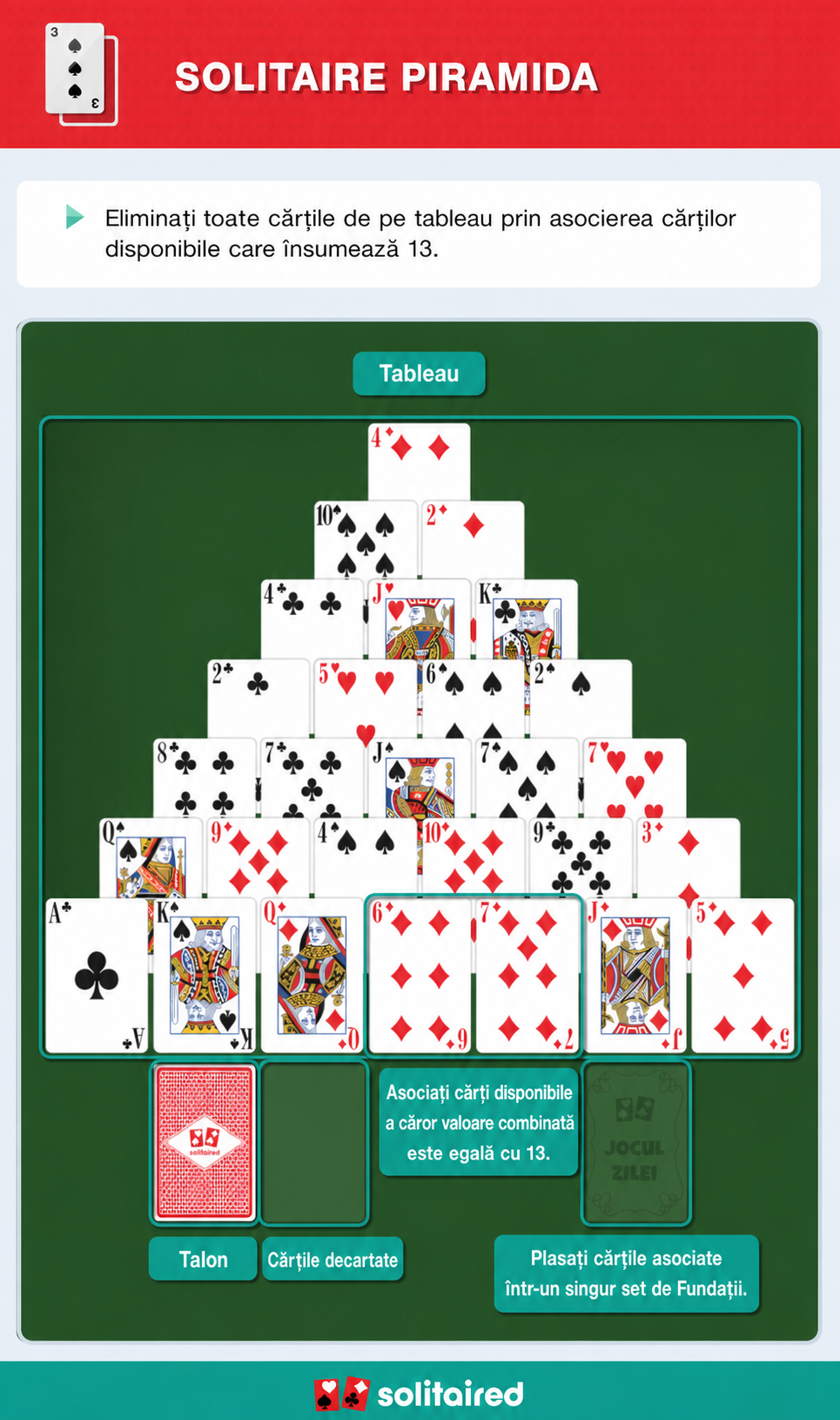Cum să joci Pyramid Solitaire