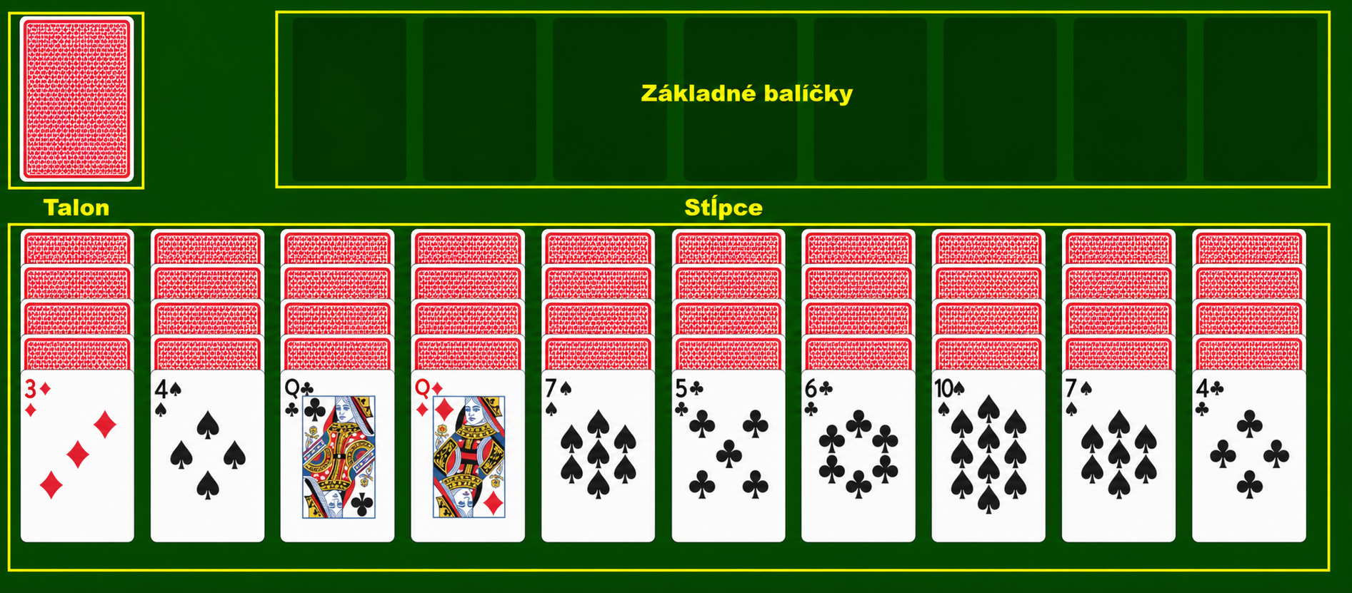 Pojmy Spider Pasiáns
